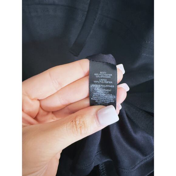 Express Black Lace-Up Suede Mini Dress 6 Dark Academia Edgy Fall School Girl - Picture 8 of 9